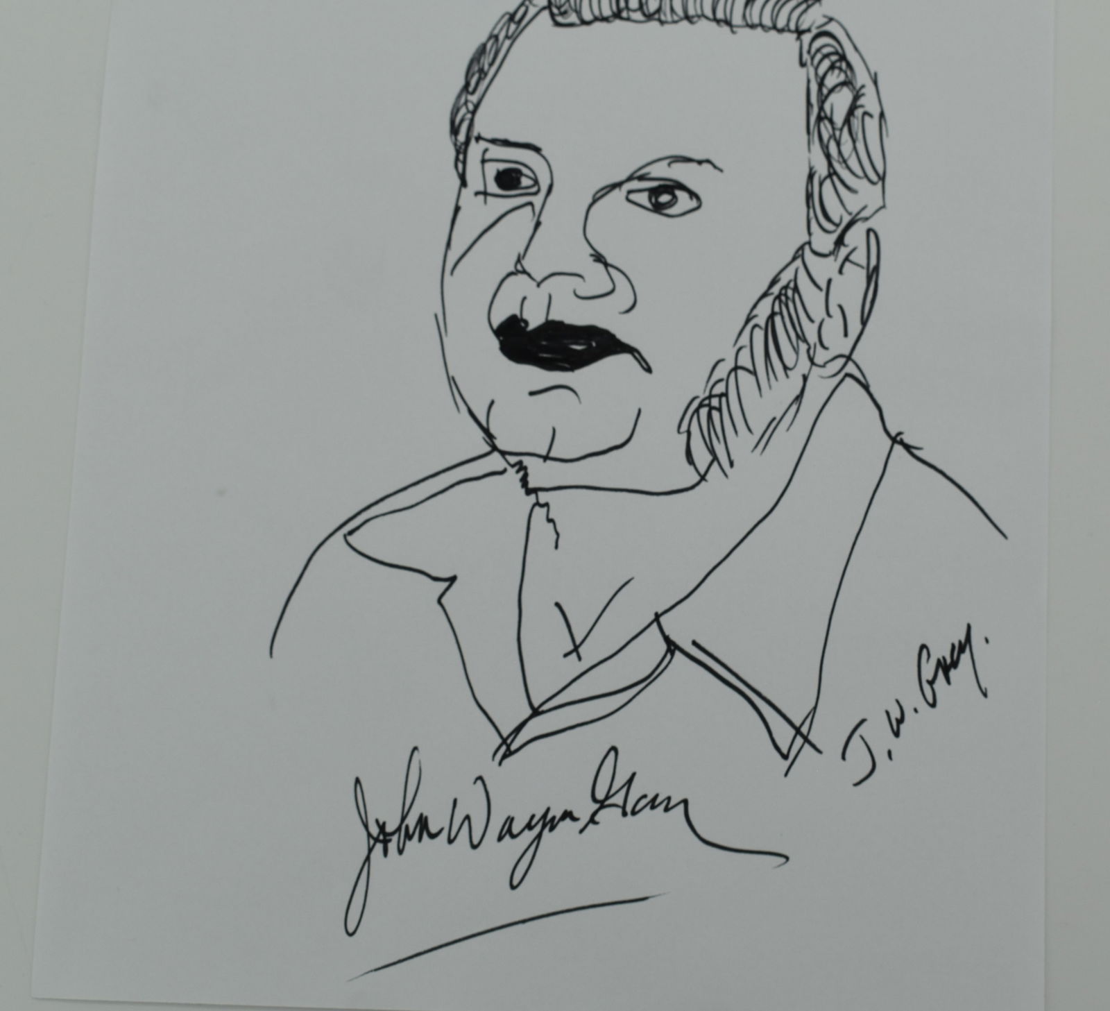 John Wayne Gacy autographed sketch (1 of 2)
