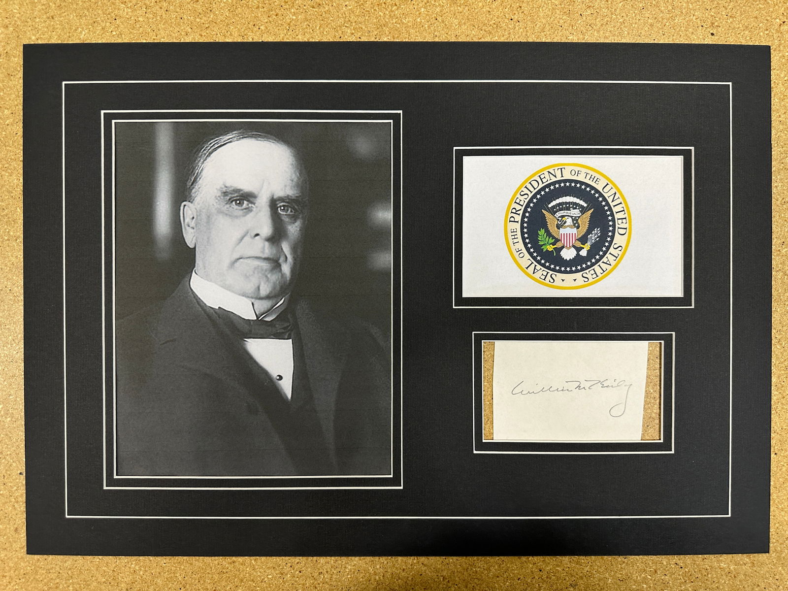 William McKinnley matted signature display (1 of 1)