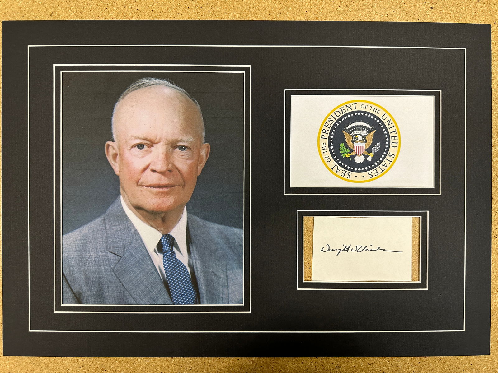 Dwight D. Eisenhower matted signature display (1 of 1)