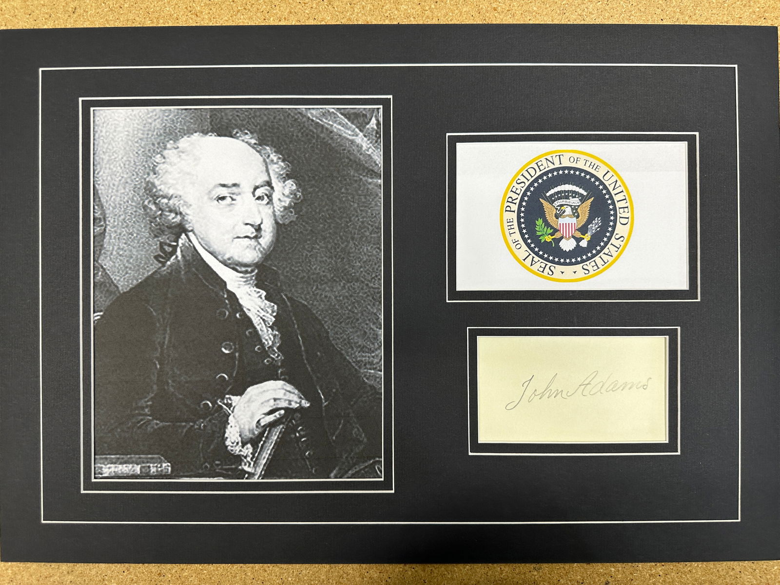 John Adams matted signature display (1 of 1)