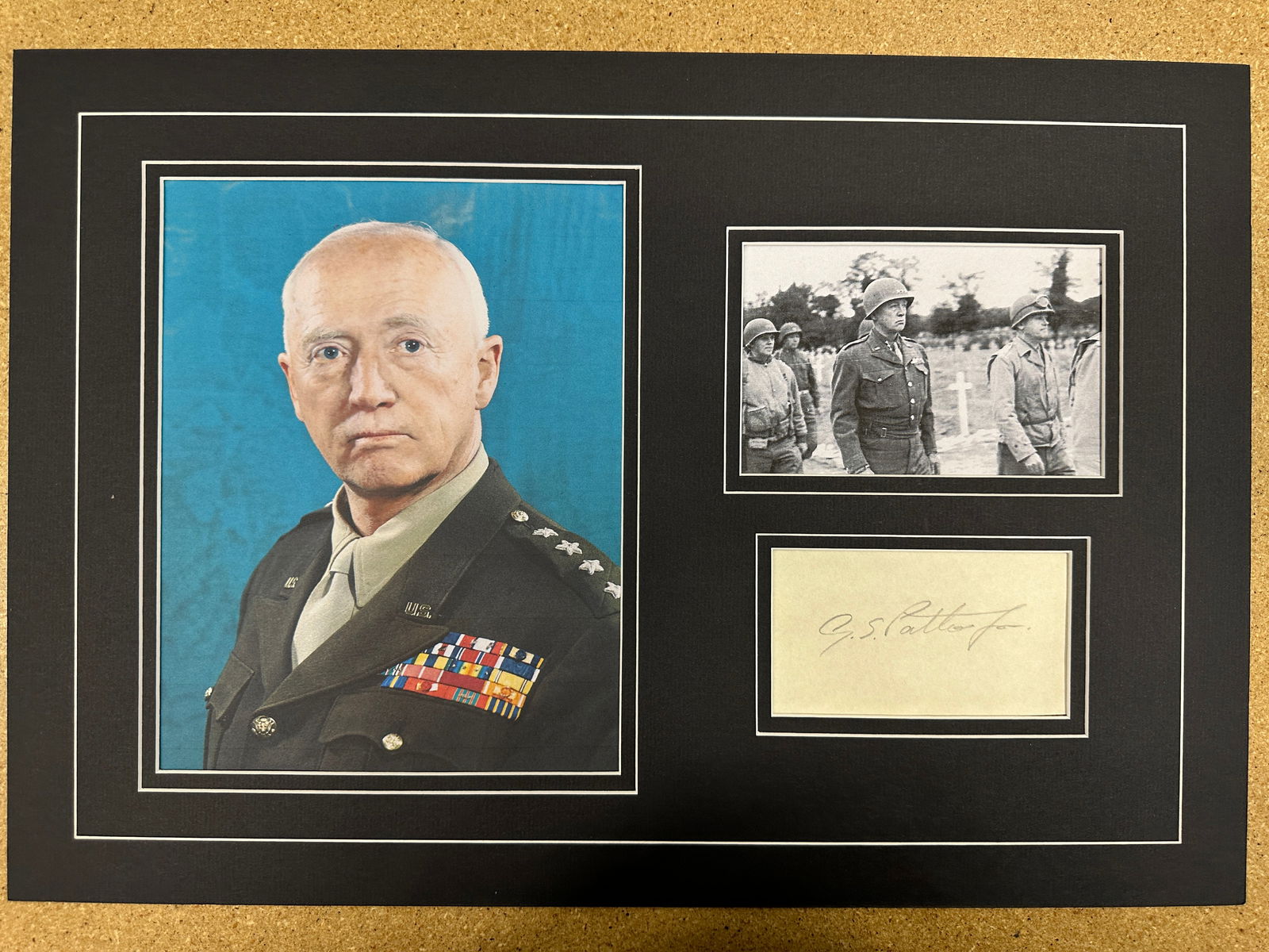 G. S. Patton matted signature display (1 of 1)