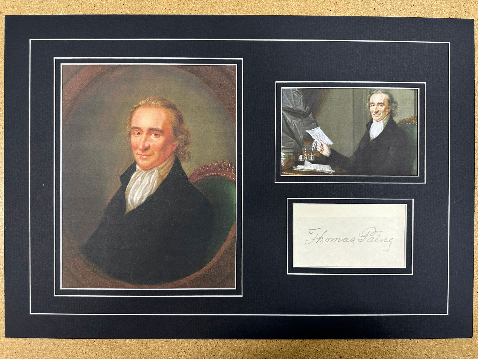 Thomas Paine matted signature display (1 of 1)