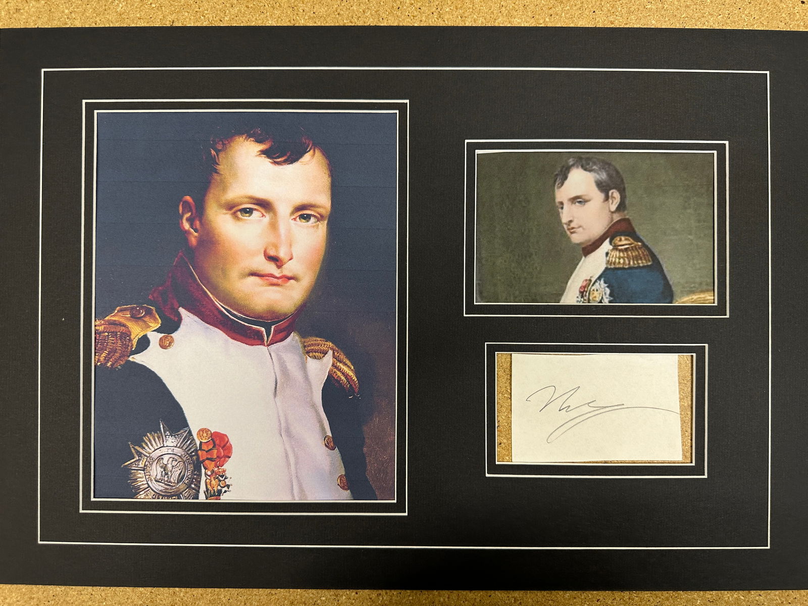 Napoleon Bonapart matted signature display (1 of 1)