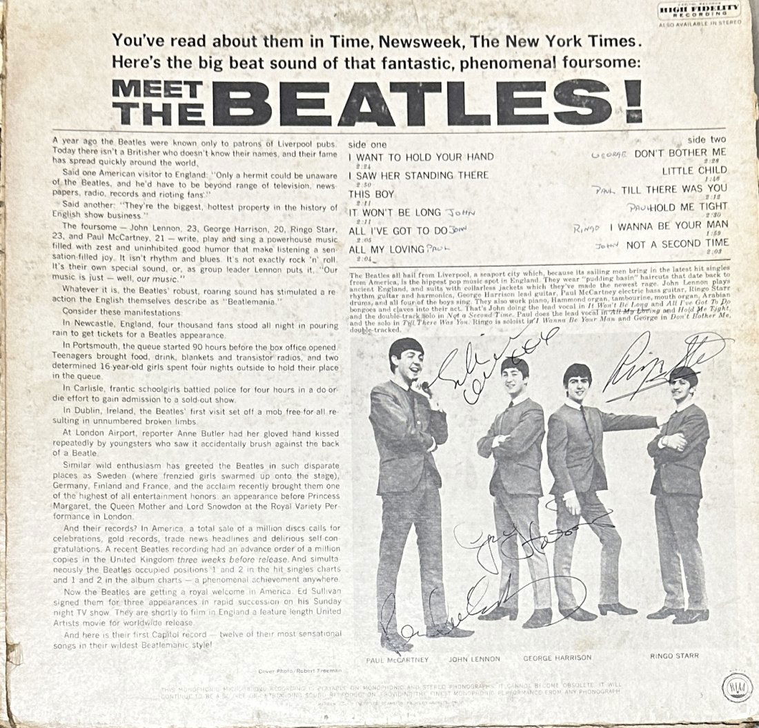 The Beatles Autographed  Album Meet the Beatles! (1 of 1)