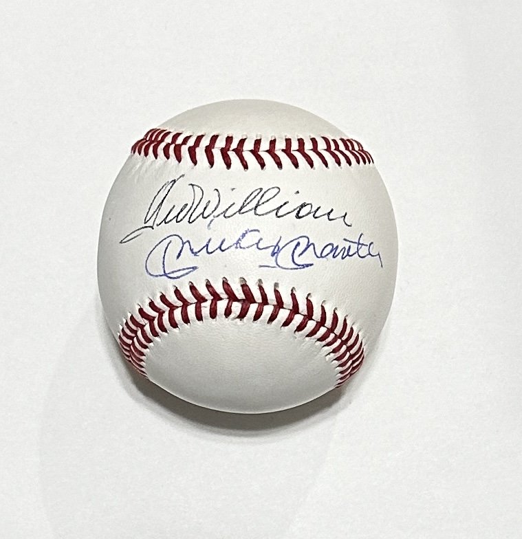 Ted Williams Mickey Mantle  Autographed Baseball (1 of 1)