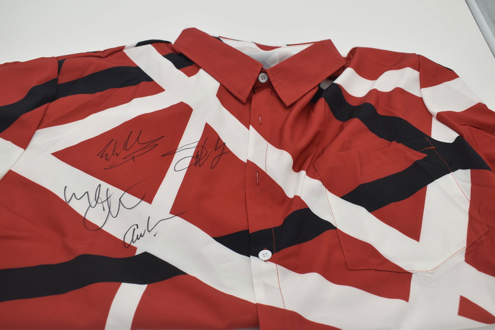 Van Halen autographed button up Sammy era (1 of 2)