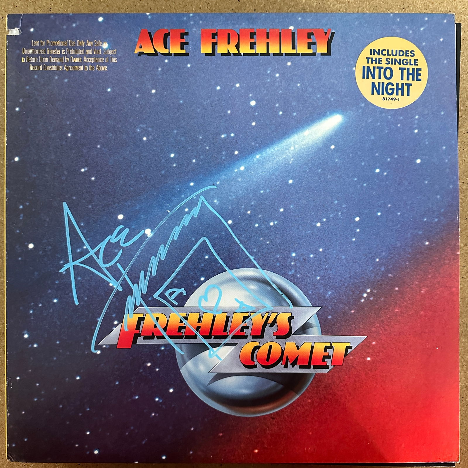 Ace Frehley autographed promo album cover (1 of 1)