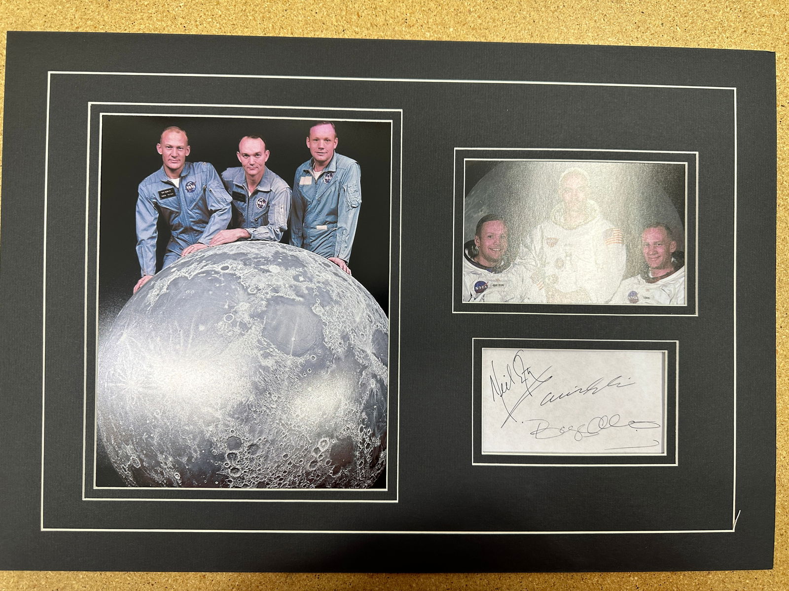 Apollo 11 matted autograph and photo Display (1 of 1)