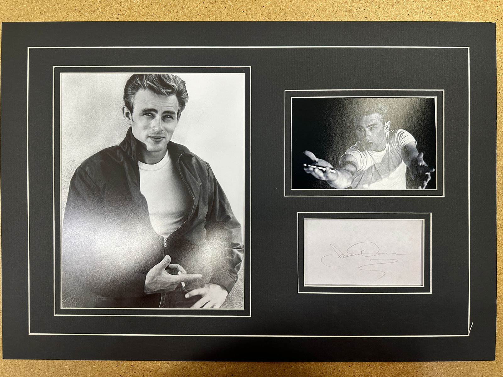 James Dean matted autograph and photo Display (1 of 1)