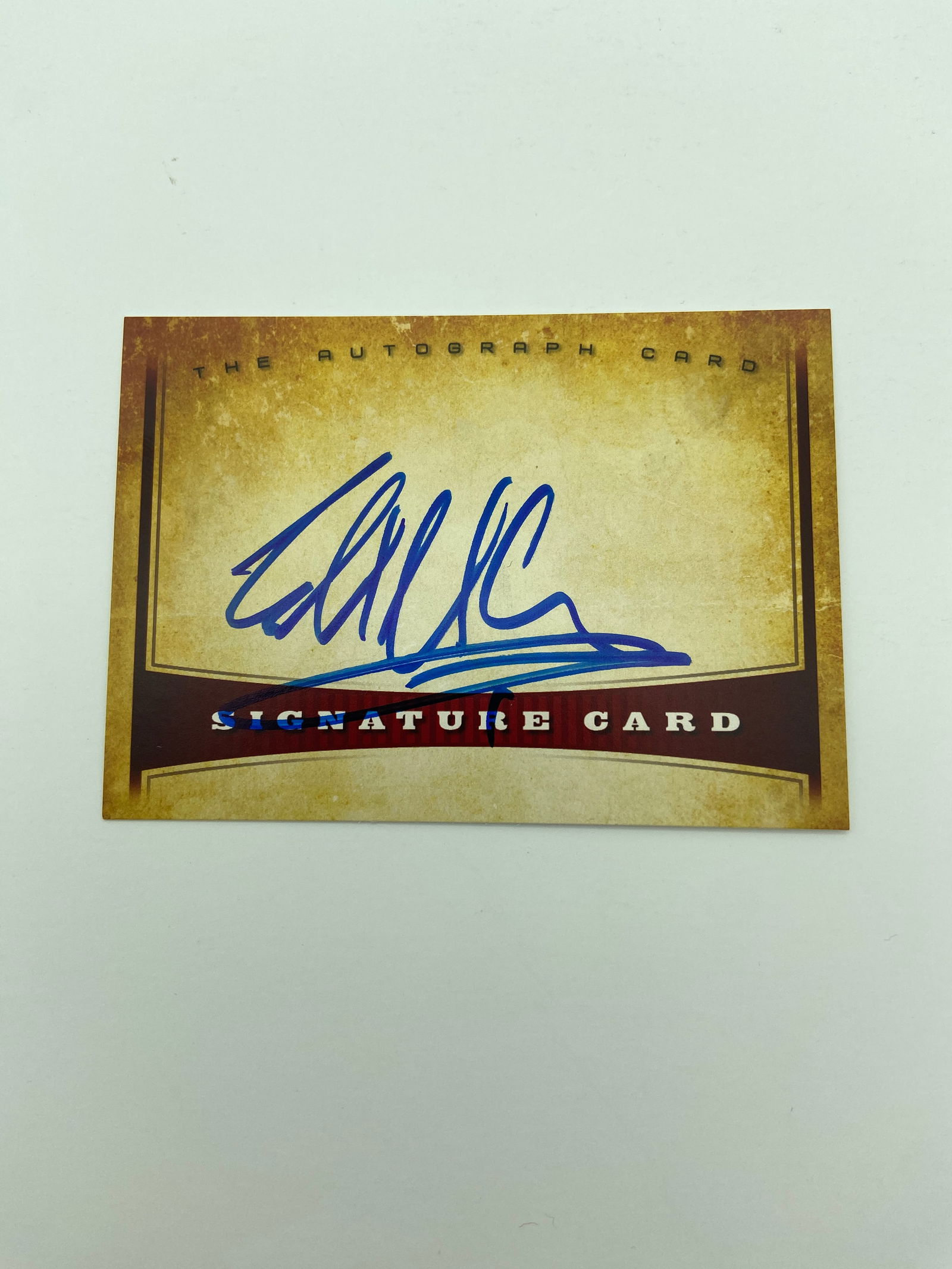 Eddie Van Halen Autographed card (1 of 1)