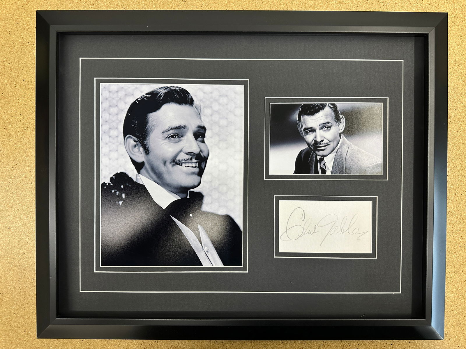 Clark Gable matted autograph & photo Display (1 of 1)