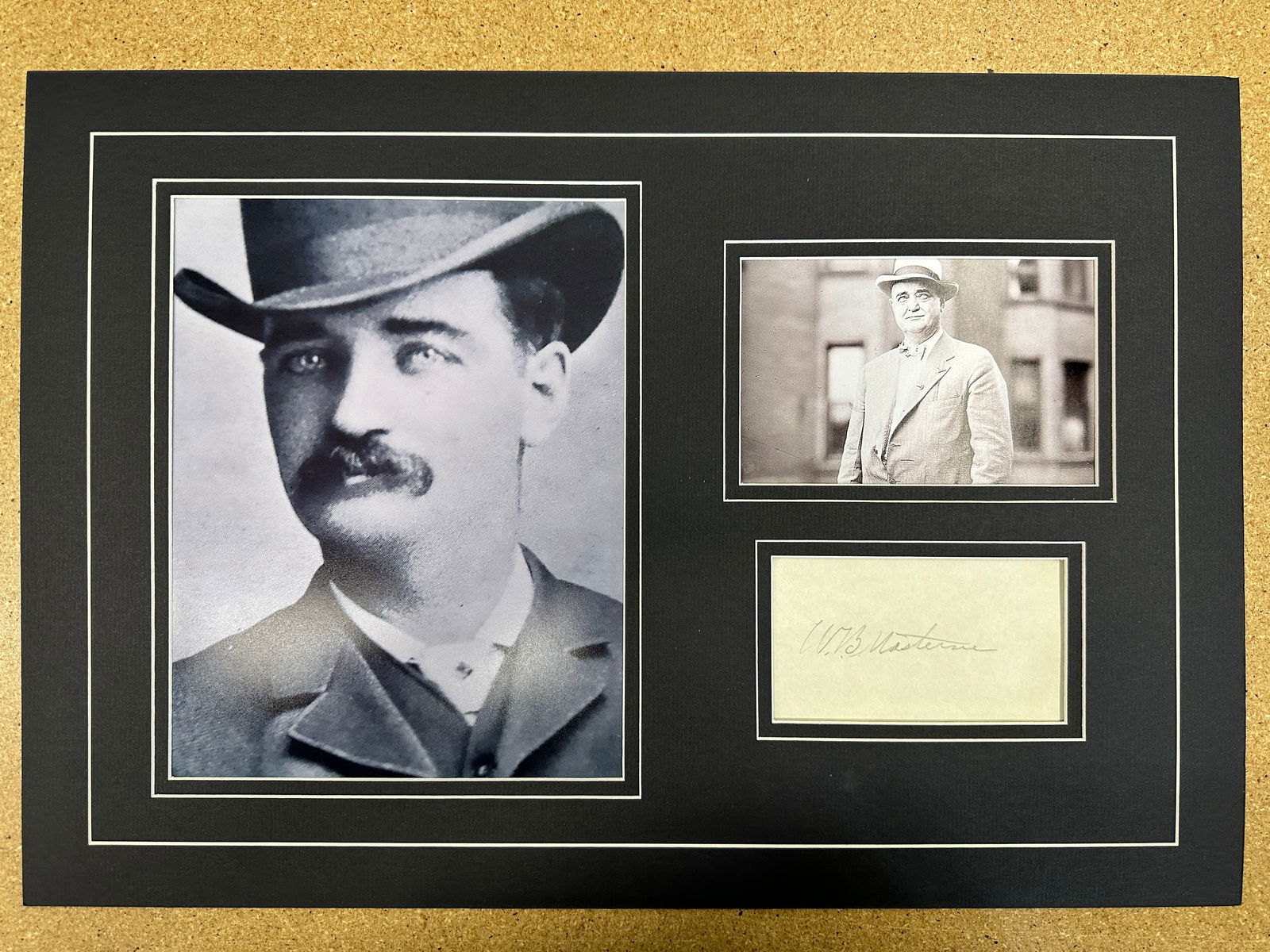 Bat Masterson matted autograph & photo Display (1 of 1)