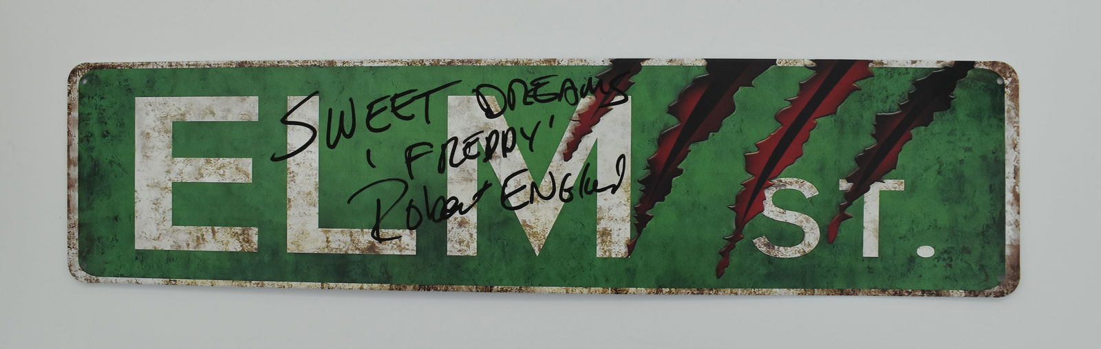 Robert Englund autographed Elm St. sign (1 of 1)