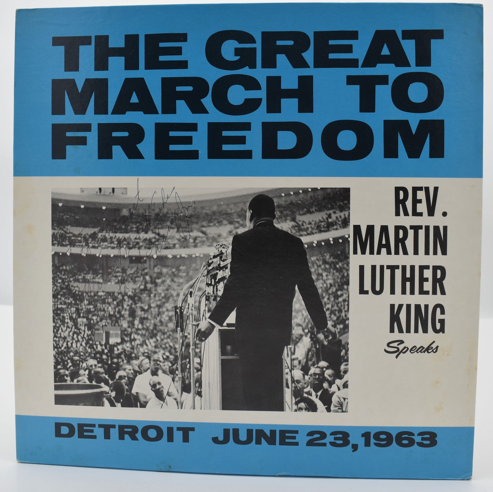 Martin Luther King Jr. signed album cover (1 of 1)