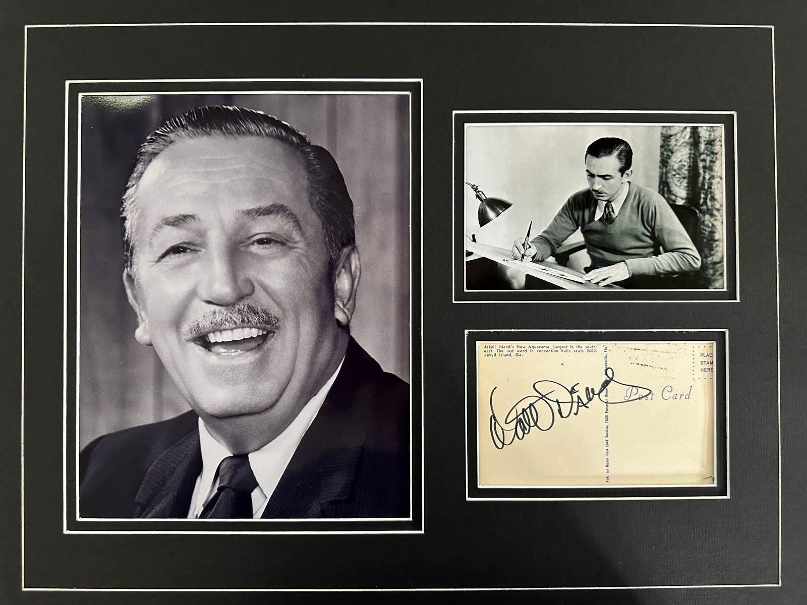 Walt Disney photo & signature matted display (1 of 1)