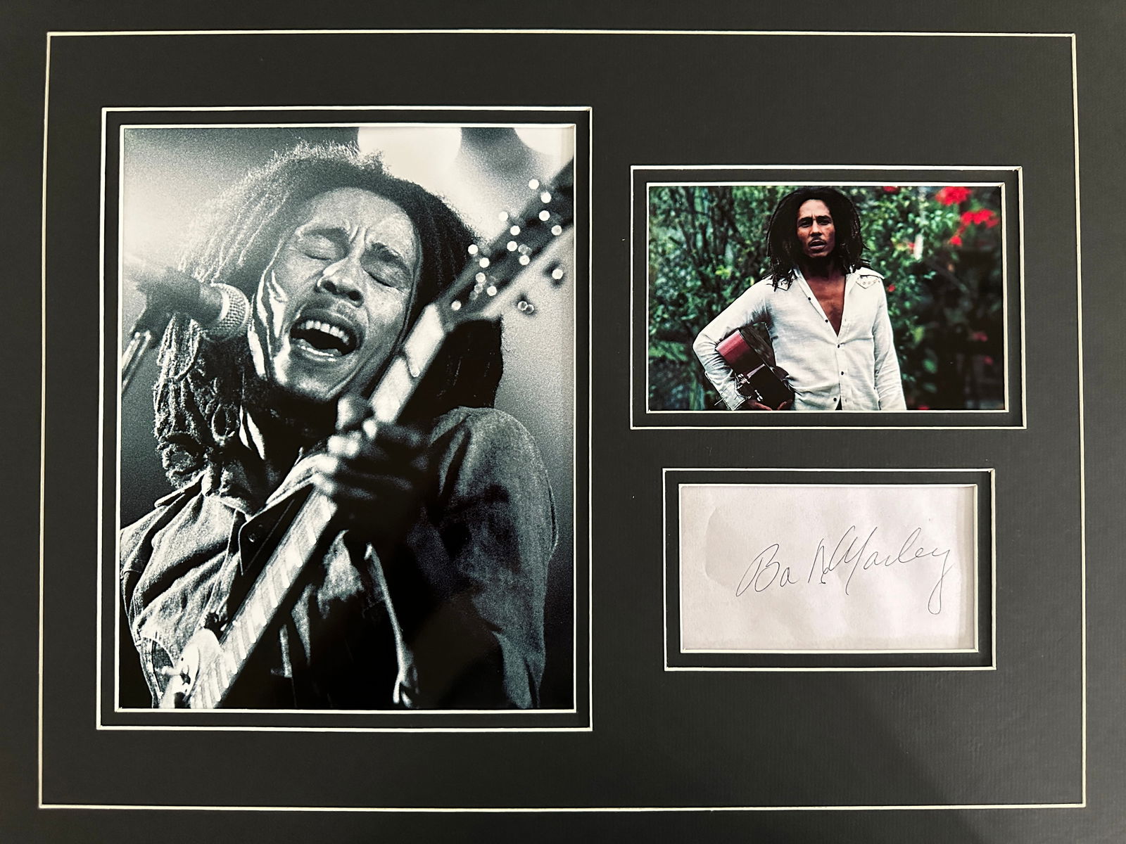 Bob Marley photo & signature matted display (1 of 1)