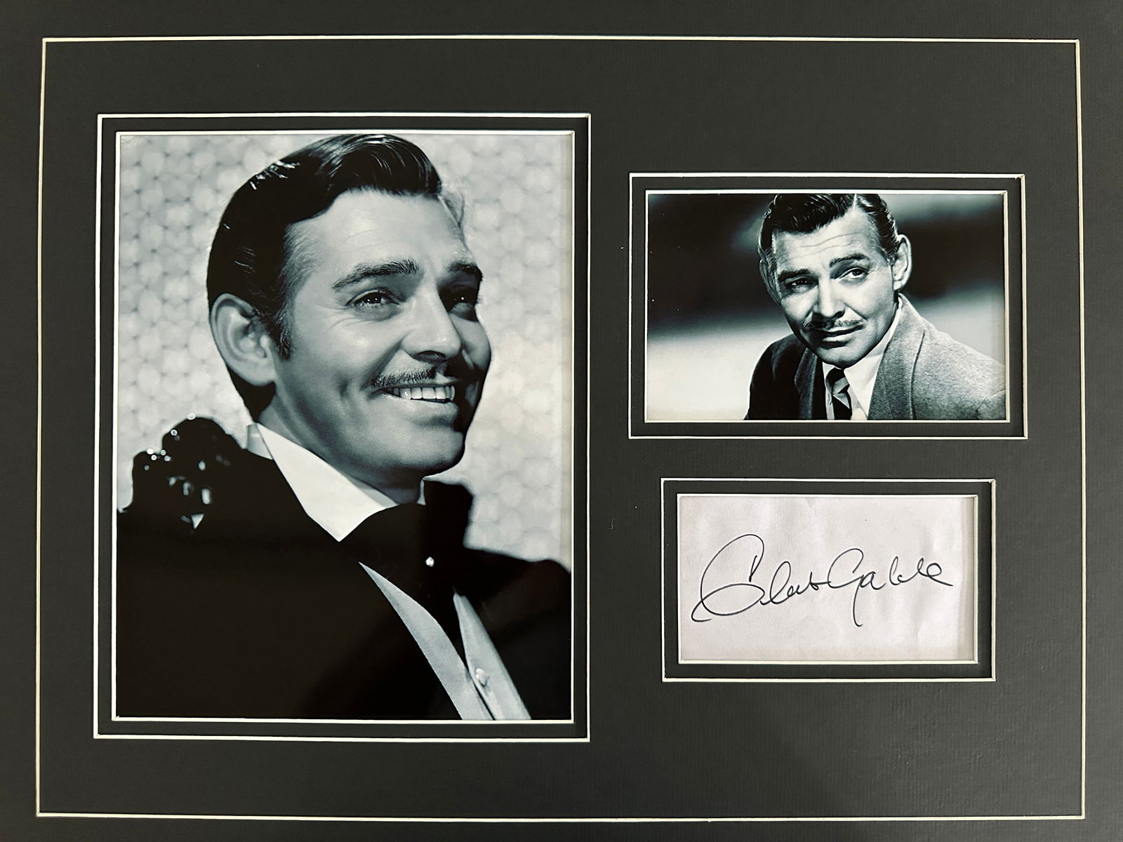 Clark Gable photo & signature matted display (1 of 1)