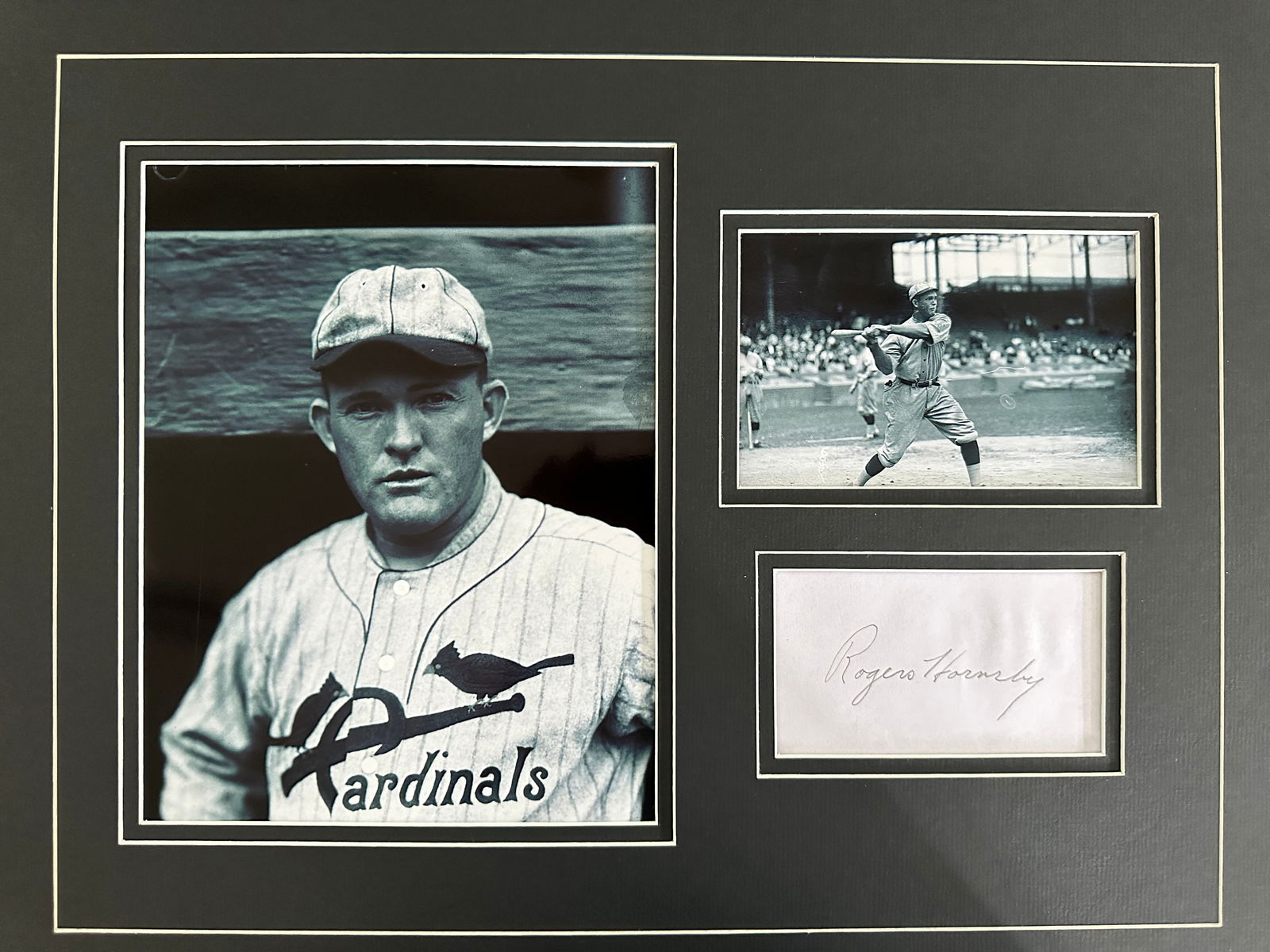 Rogers Hornsby photo & signature matted display (1 of 1)