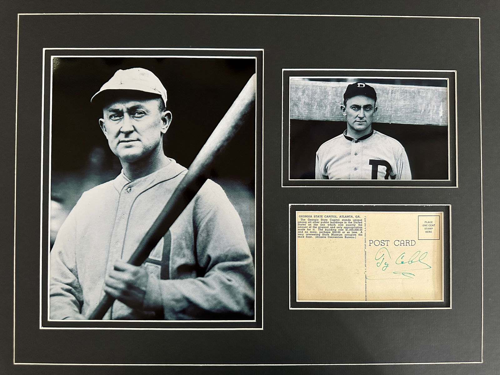 Ty Cobb photo & signature matted display (1 of 1)