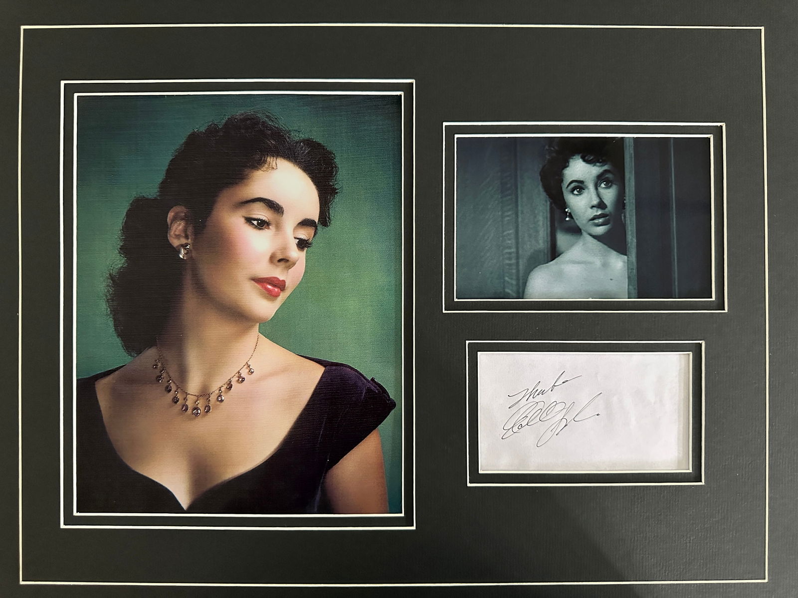 Elizabeth Taylor photo & signature matted display (1 of 1)