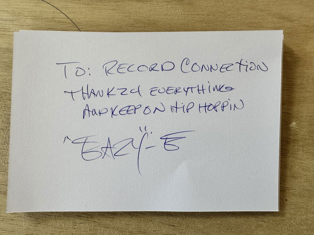 EAZY E Autographed Page from a Autograph Book! NWA RARE! (1 of 1)