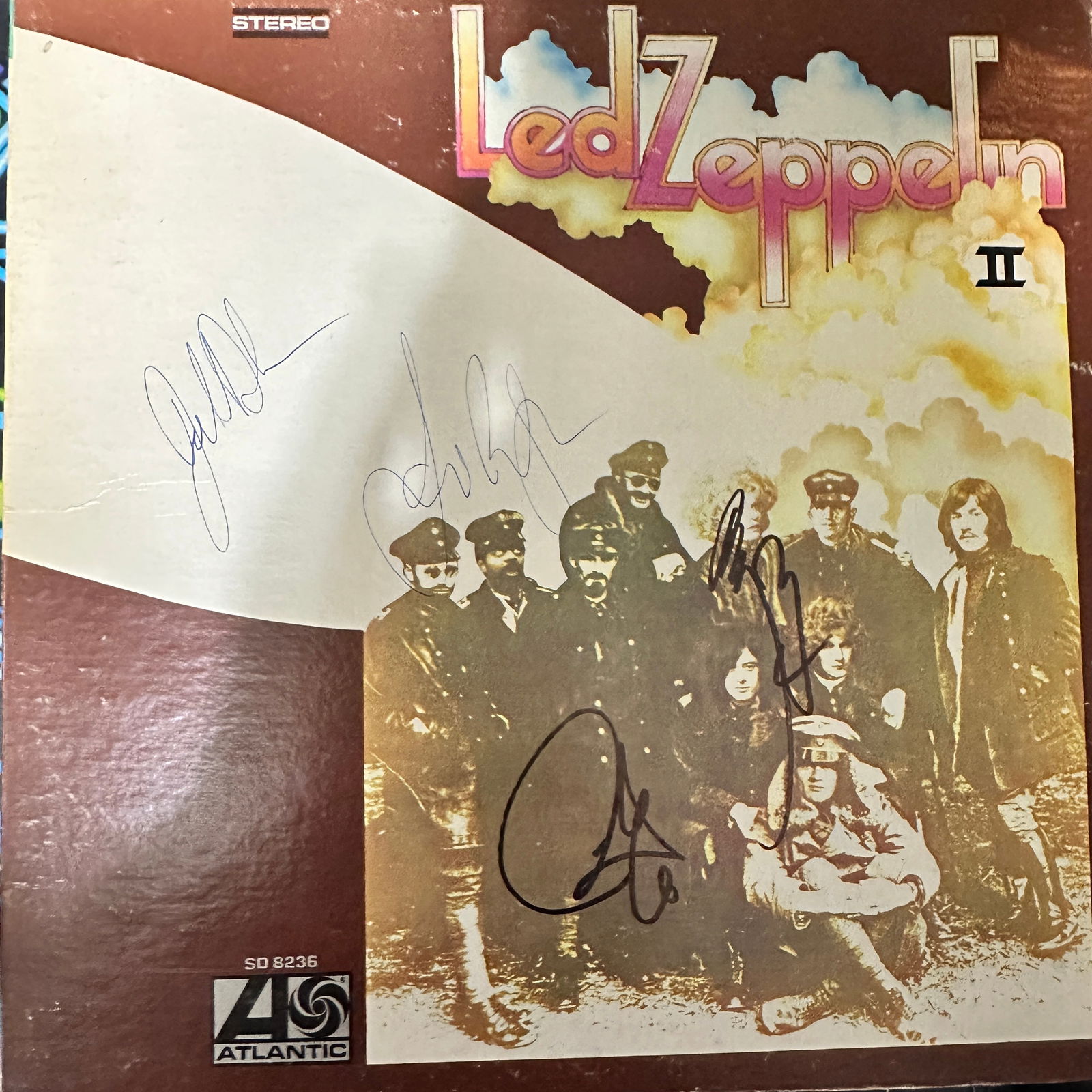 Led Zeppelin Autographed Hand Signed Record Album The Original LINEUP BONHAM (1 of 1)