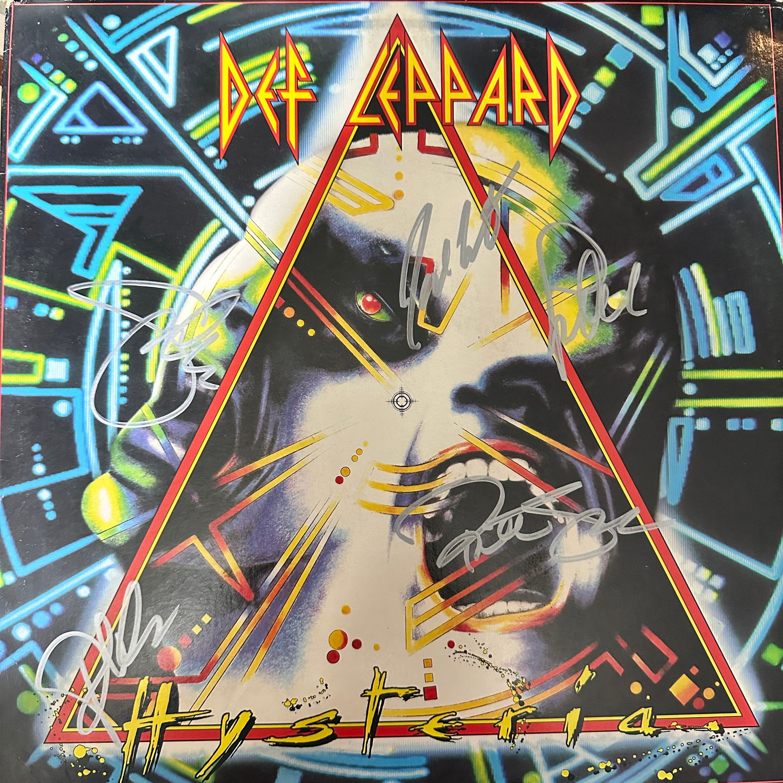 Def Leppard Autographed Handsigned Record ALBUM W/COA CLARK ELLIOTT SAVAGE (1 of 1)