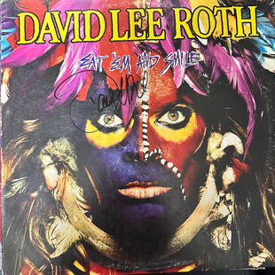 David Lee Roth Autographed ALBUM: If you have any questions about an item, please message on LiveAuctioneers or send an email to bids@hiramsah.com . Displays listed are mockup photos unless listed differently in the description, Displ