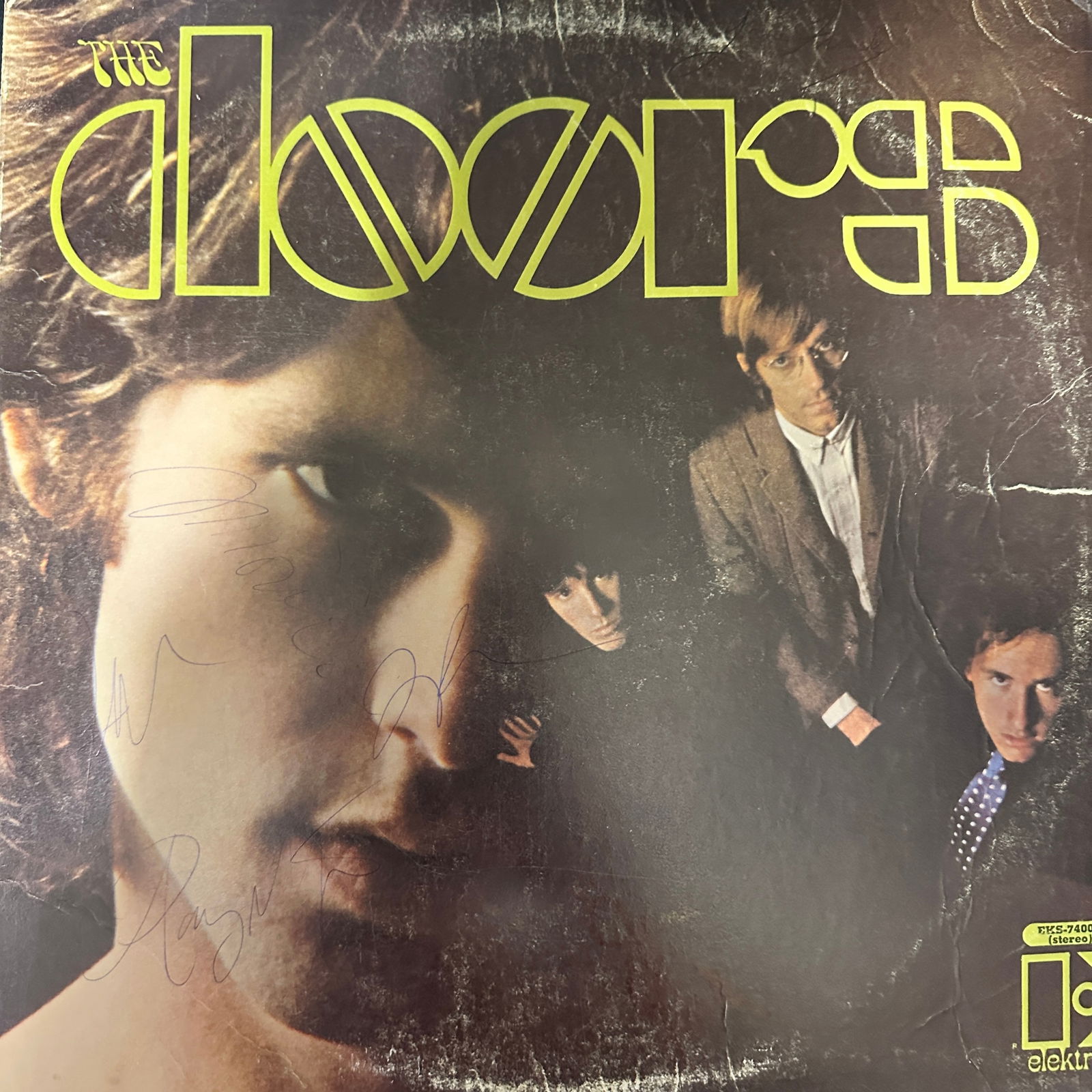 RARE THE DOORS AUTOGRAPHED ALBUM JIM ROBBY RAY JOHN W/COA (1 of 1)