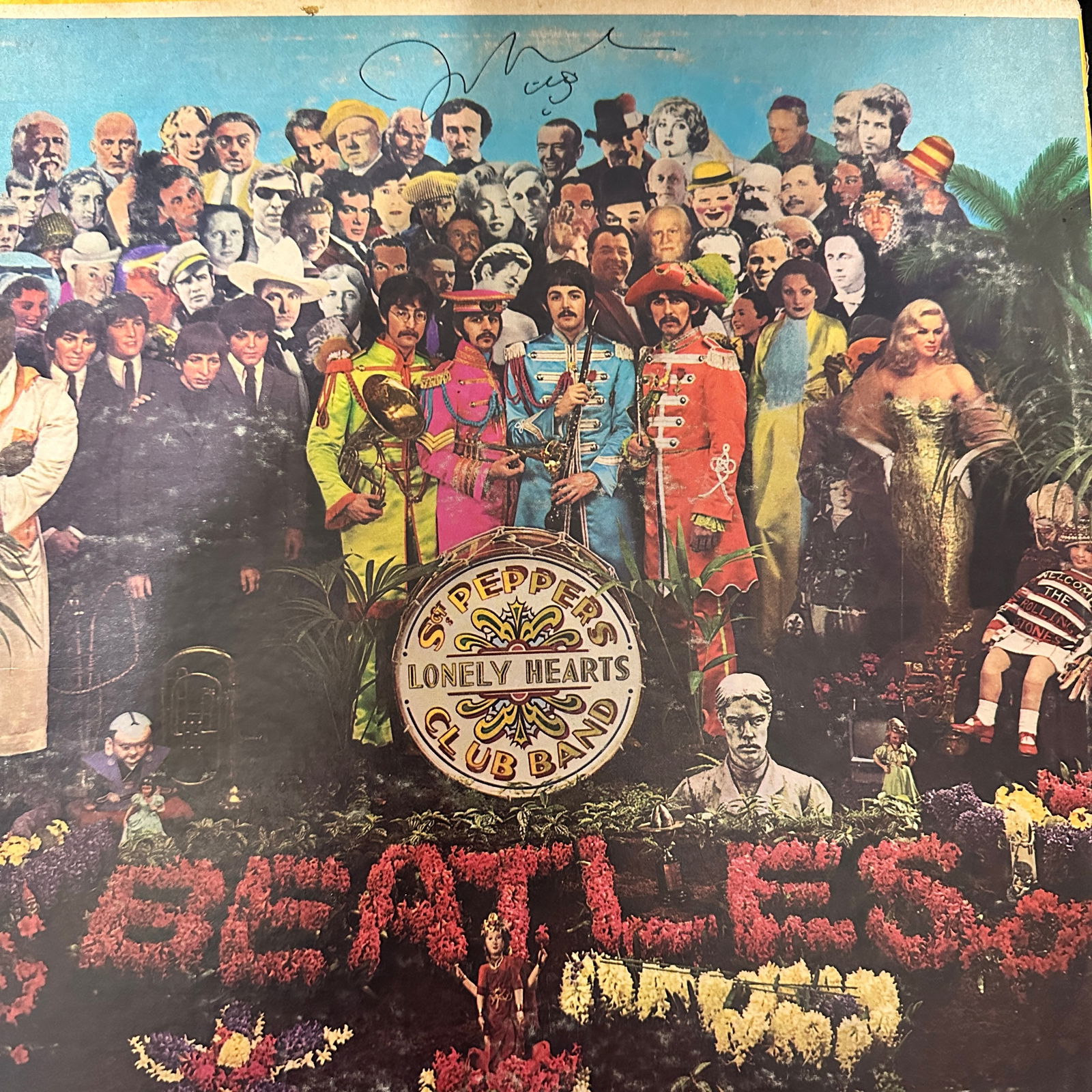 Beautiful John Lennon Autographed Sgt Peppers Album W Coa Auction 178963573 1 X