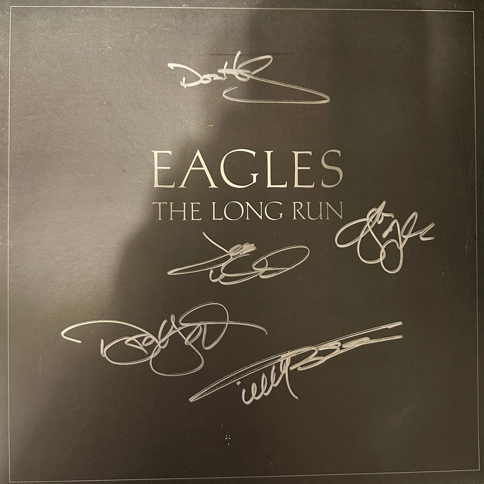 The Eagles Autographed Record Album FREY HENLEY FELDER WALSH (1 of 1)