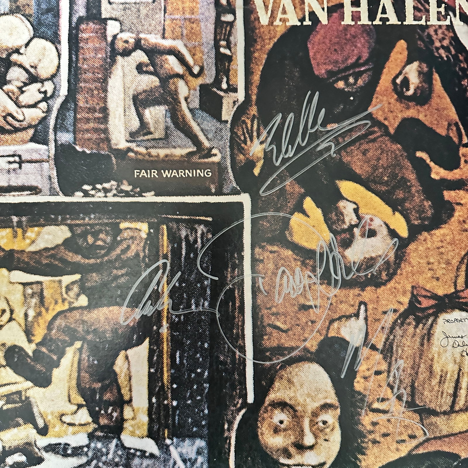 Van Halen Autographed Record Album w/coa All 4 Members (1 of 1)