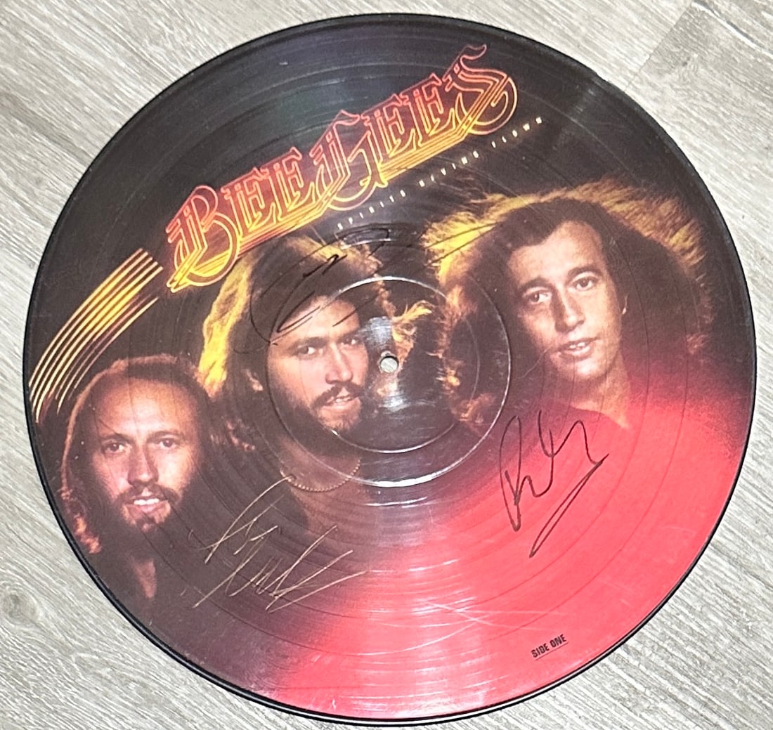 Bee Gees Autographed ALBUM BARRY ROBIN MAURICE W/COA: If you have any questions about an item, please message on LiveAuctioneers or send an email to bids@hiramsah.com . Displays listed are mockup photos unless listed differently in the description, Displ