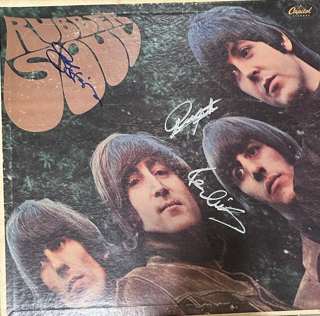 The Beatles Autographed Album JOHN PAUL GEORGE RINGO W/COA: If you have any questions about an item, please message on LiveAuctioneers or send an email to bids@hiramsah.com . Displays listed are mockup photos unless listed differently in the description, Displ