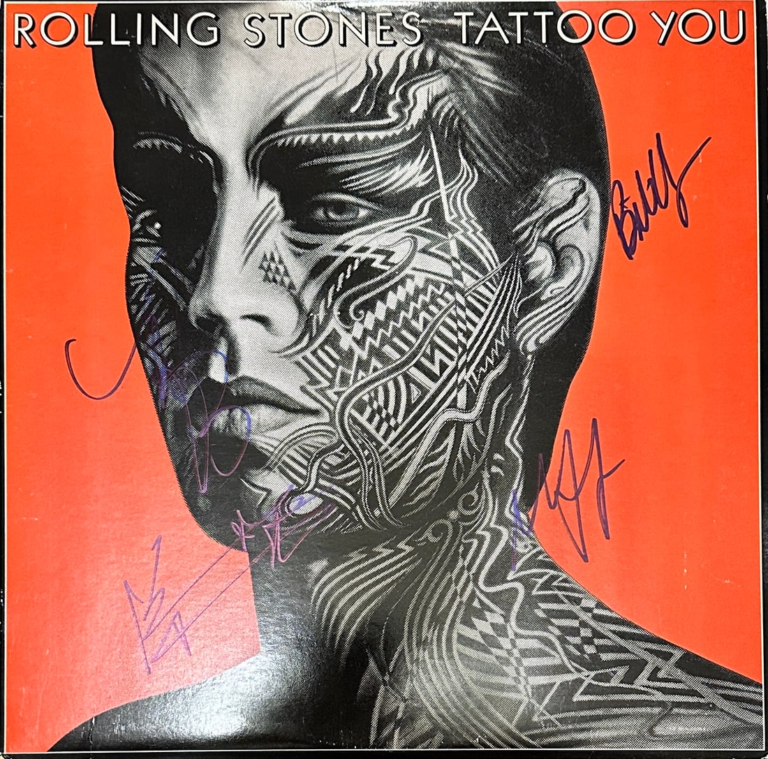 The Rolling Stones AUTOGRAPHED Album WATTS KEITH MICK BILL: If you have any questions about an item, please message on LiveAuctioneers or send an email to bids@hiramsah.com . Displays listed are mockup photos unless listed differently in the description, Displ