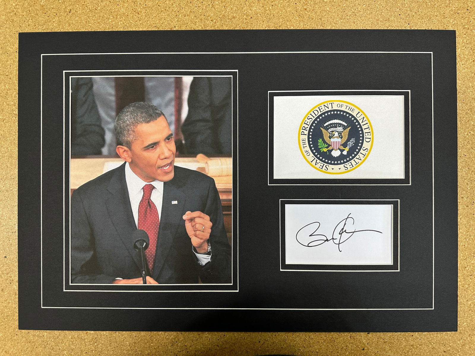 Obama Autographed Display (1 of 2)