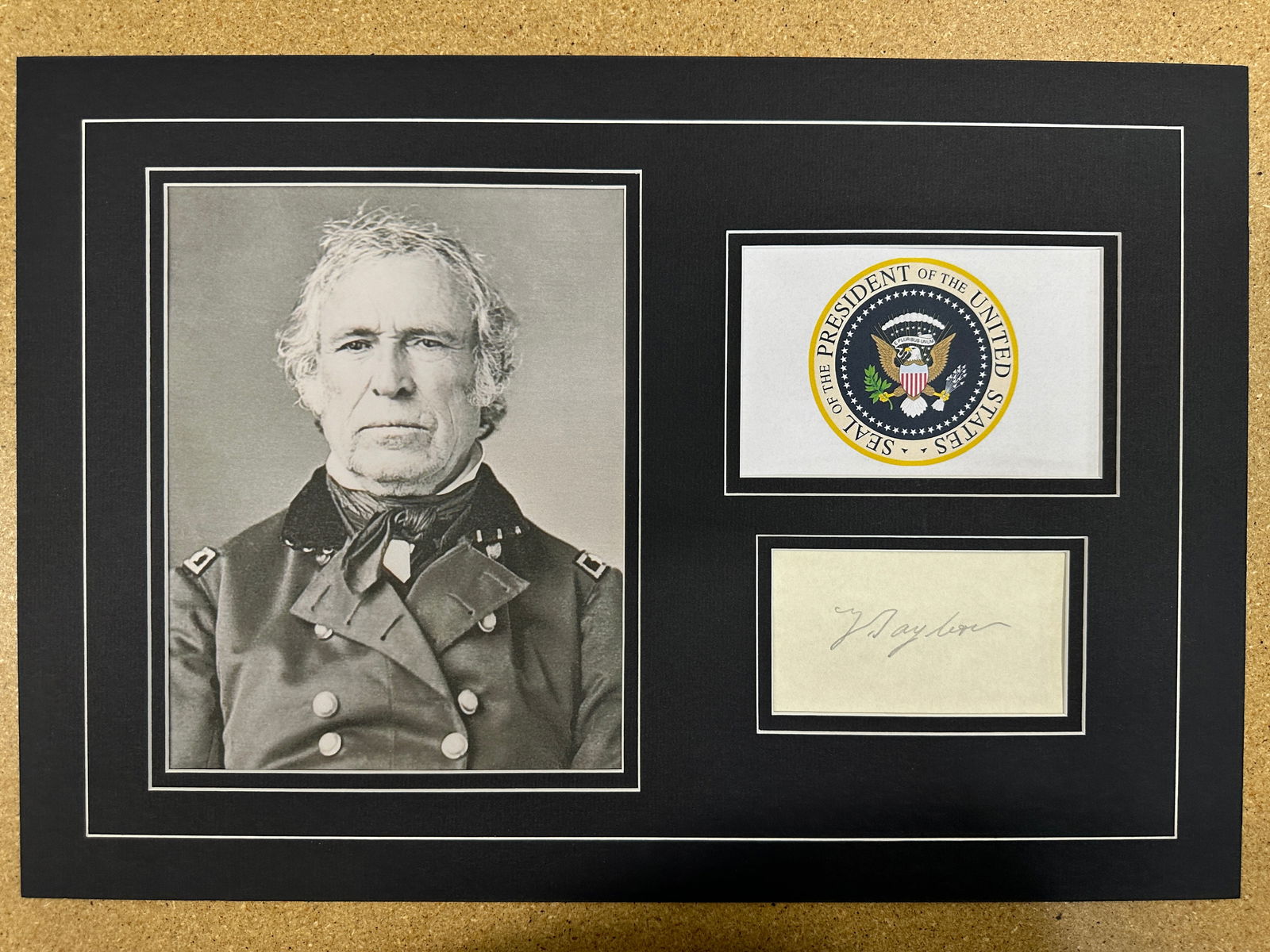Zachary Taylor Autographed Display (1 of 2)