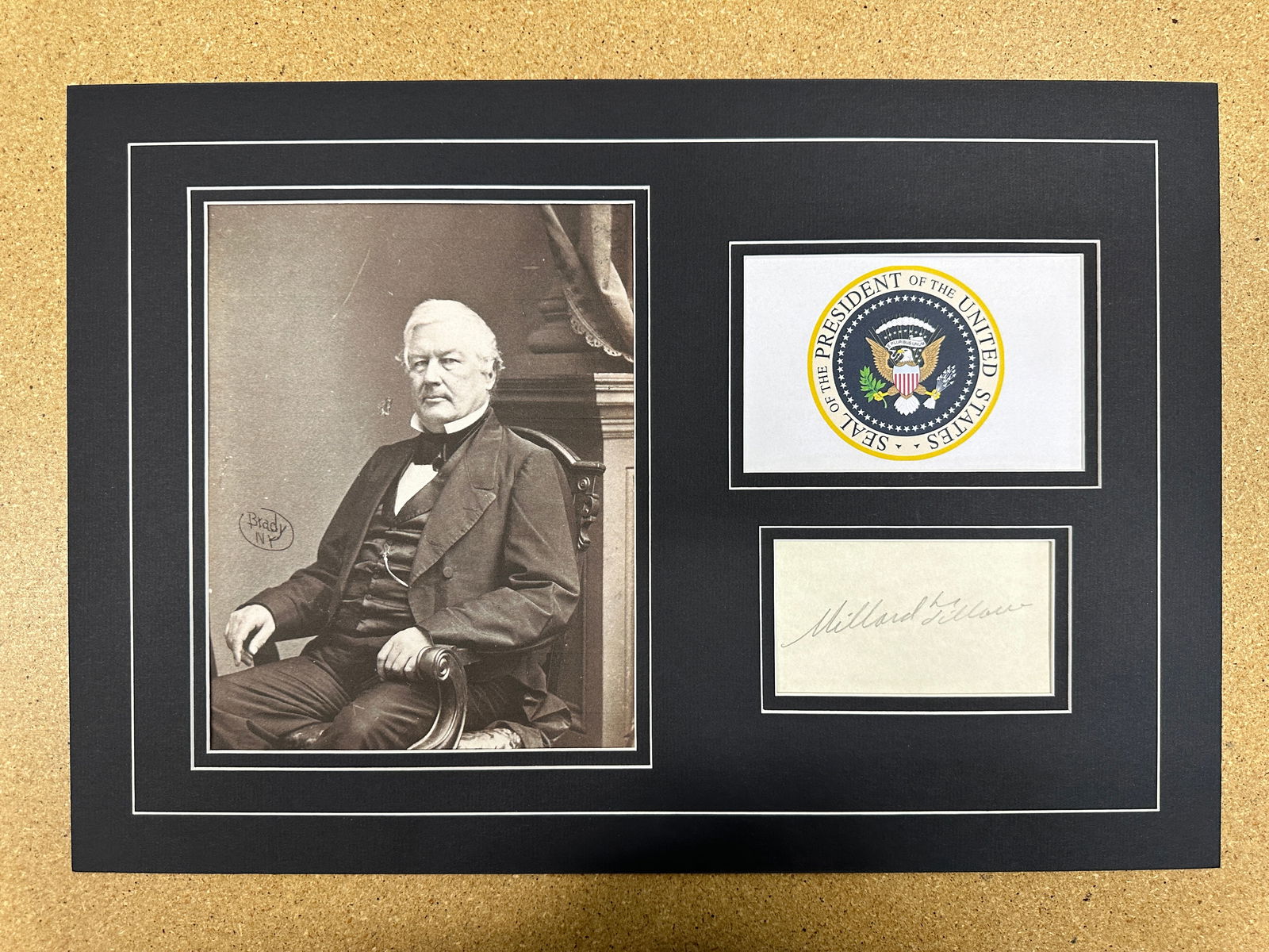 Millard Fillmore Autographed Display (1 of 2)