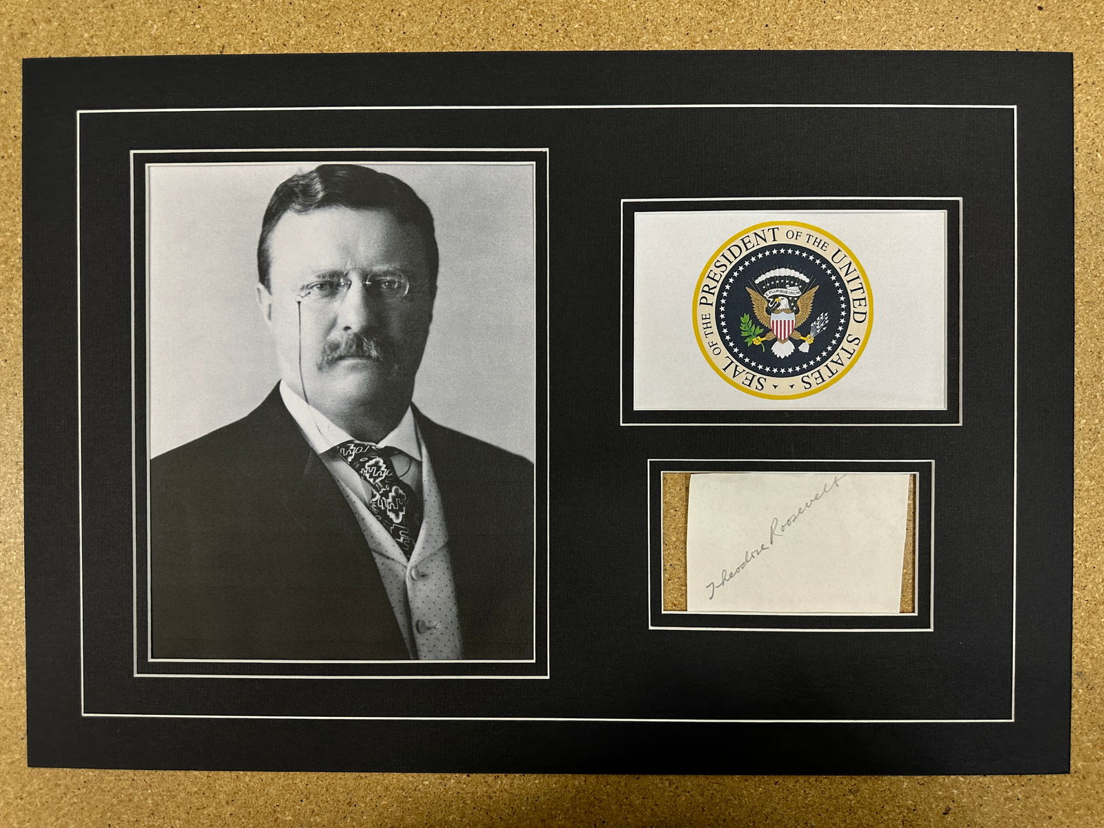 Theodore Roosevelt Autographed Display (1 of 2)