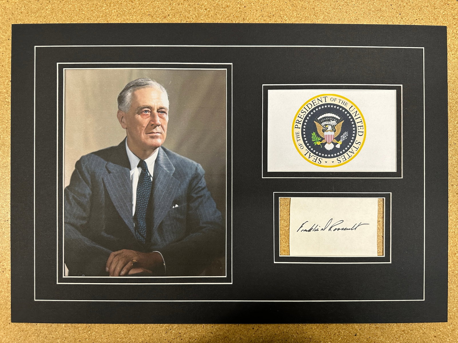Franklin Rosevelt Autographed: If you have any questions about an item, please message on LiveAuctioneers or send an email to bids@hiramsah.com . Displays listed are mockup photos unless listed differently in the description, Displ