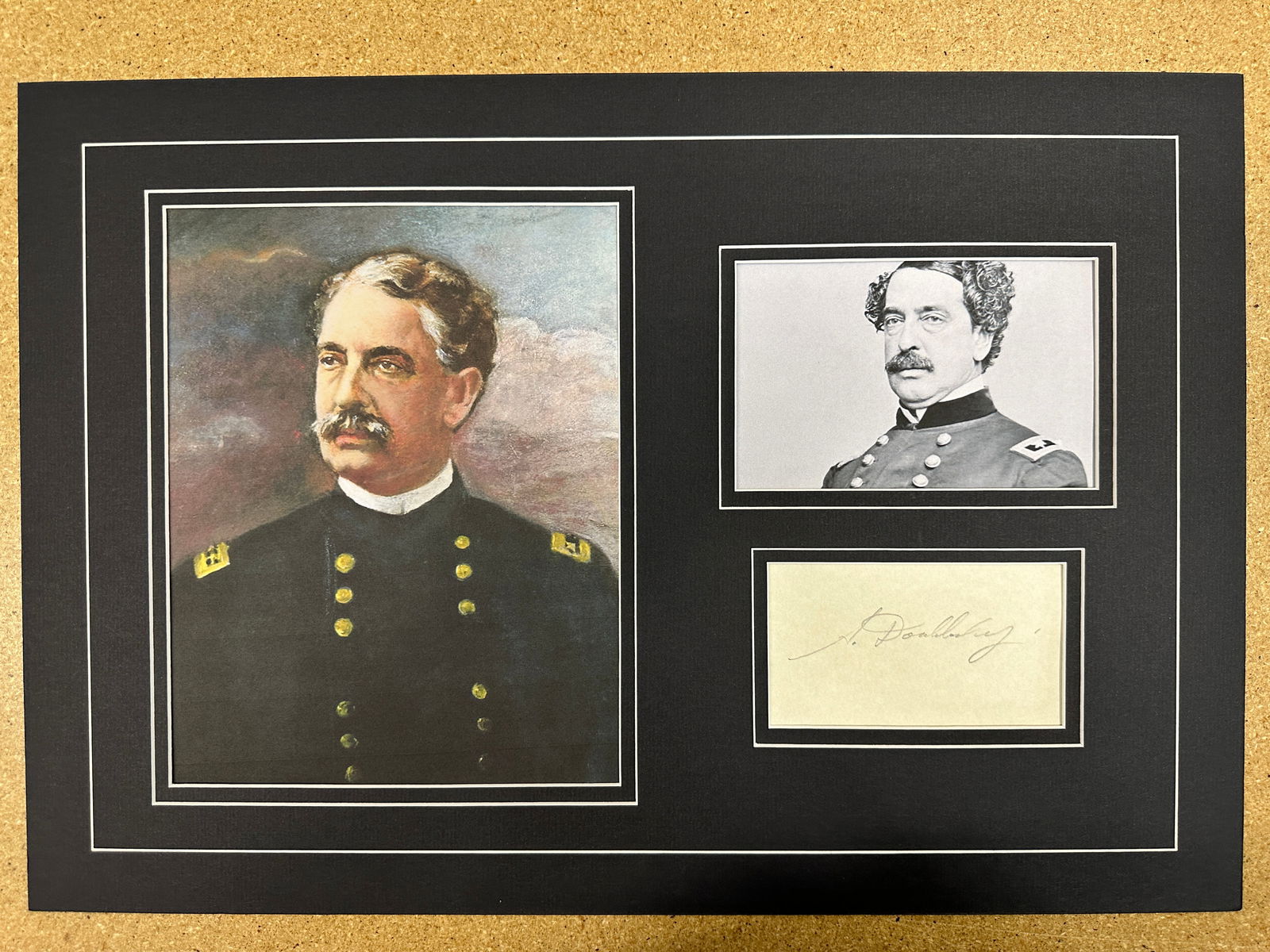 Abner Doubleday Autographed Display (1 of 2)