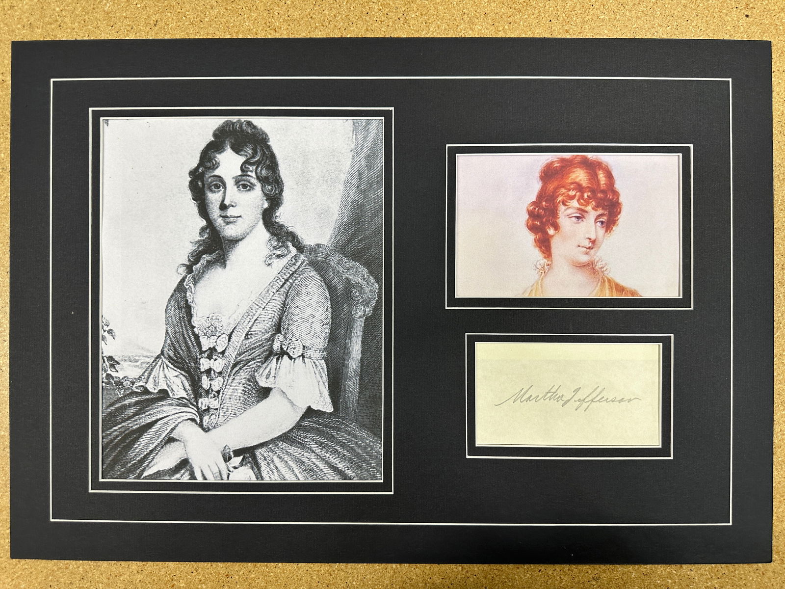 Martha Jefferson AUTOGRAPHED Display (1 of 2)