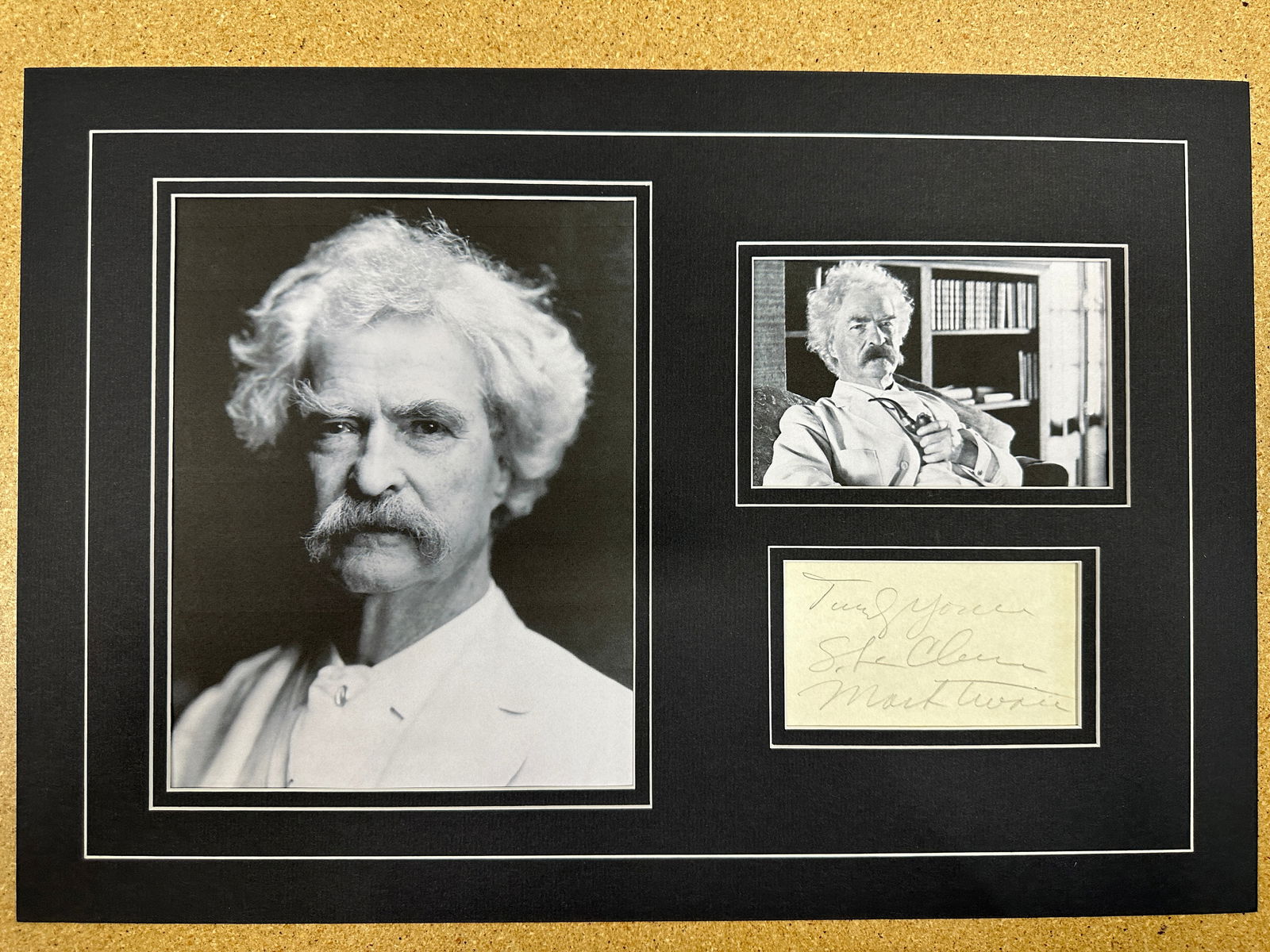 Mark Twain Autographed Display (1 of 2)