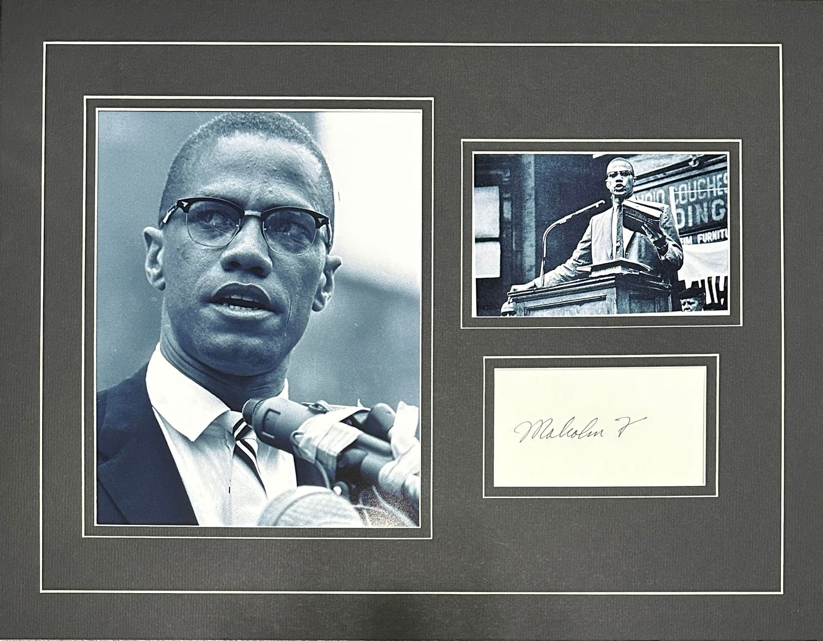 Malcolm X Autographed Display (1 of 2)