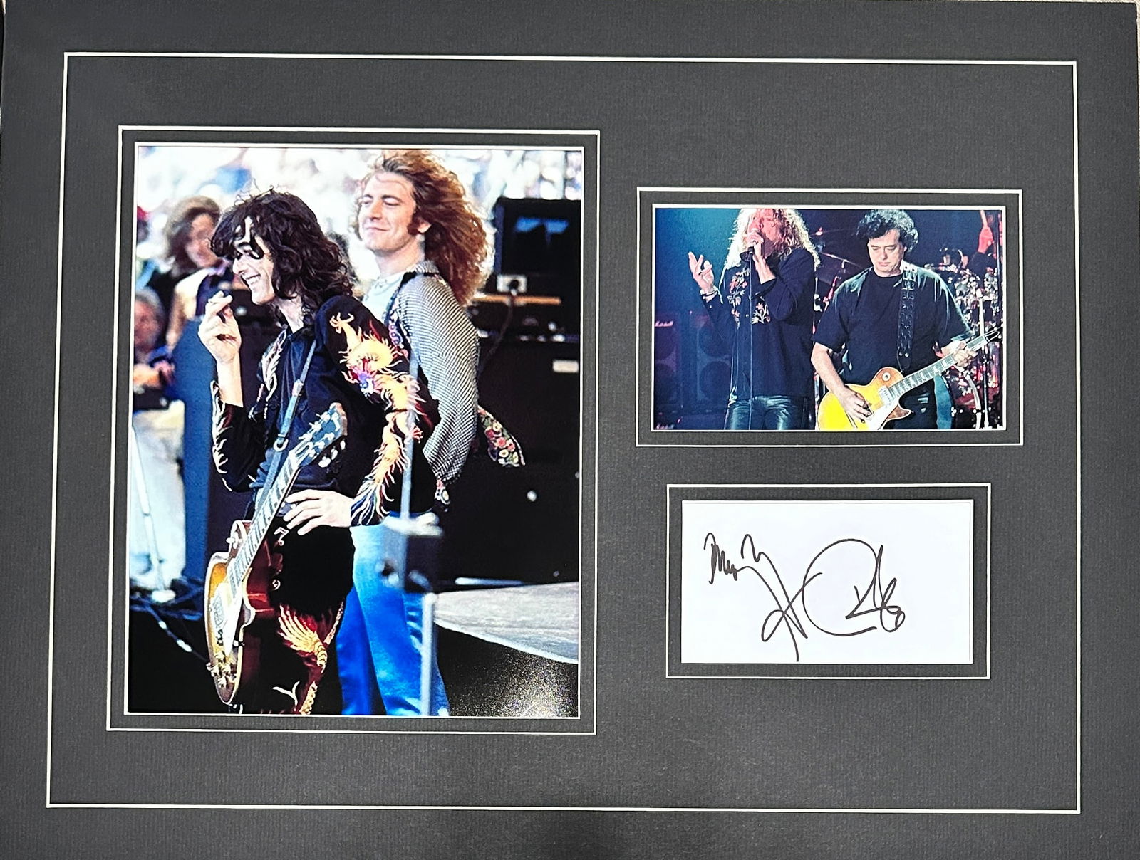 PAGE & PLANT Autographed Display LED ZEPPELIN (1 of 2)