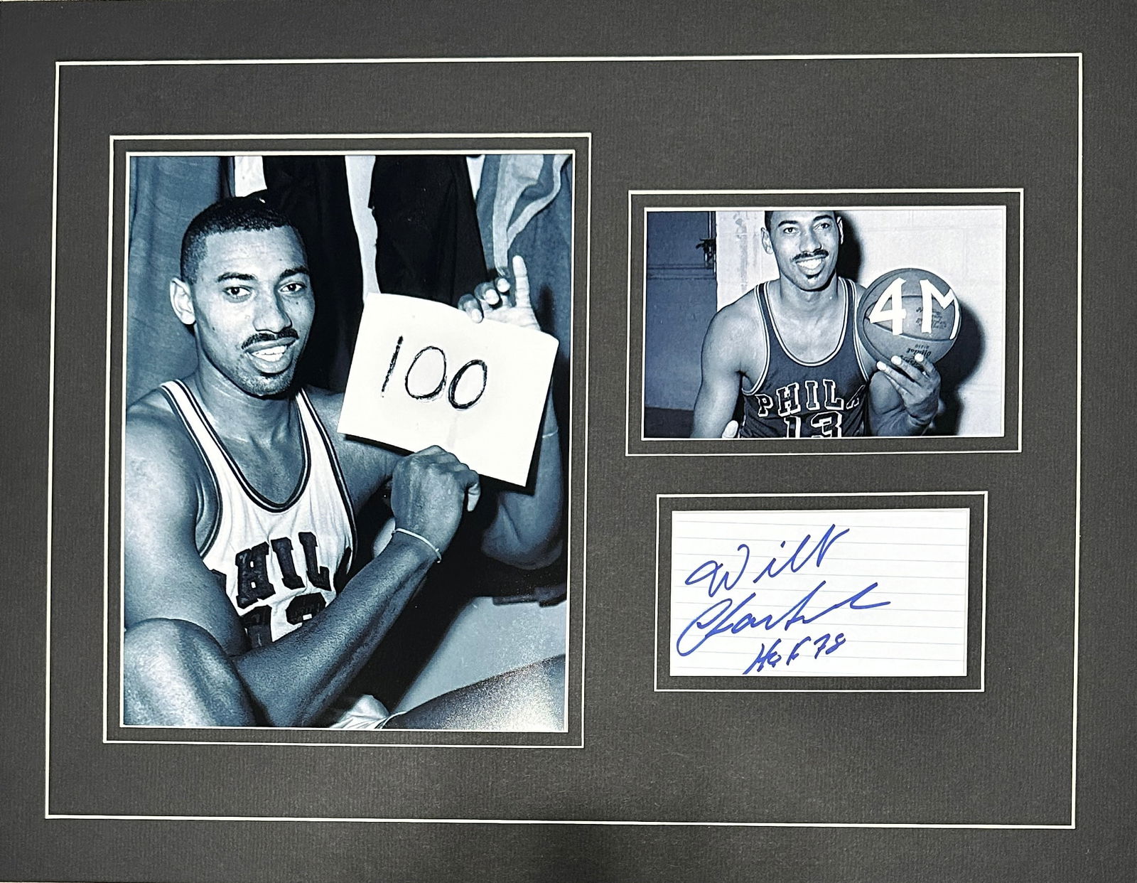Wilt Chamberlain Autographed Display (1 of 2)