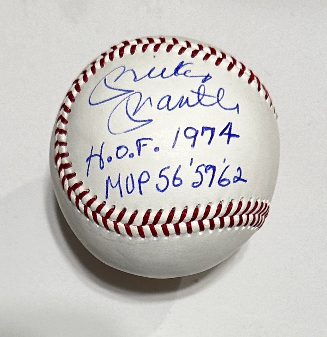 Mickey Mantle Autographed Baseball W/COA AND INSCRIPTIONS (1 of 2)