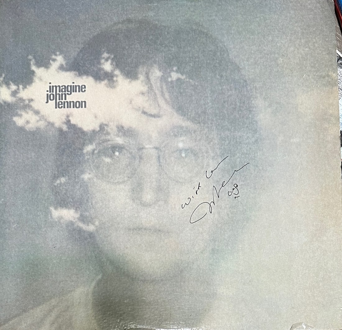 John Lennon Autographed Imagine Album w/COA RARE PIECE (1 of 2)