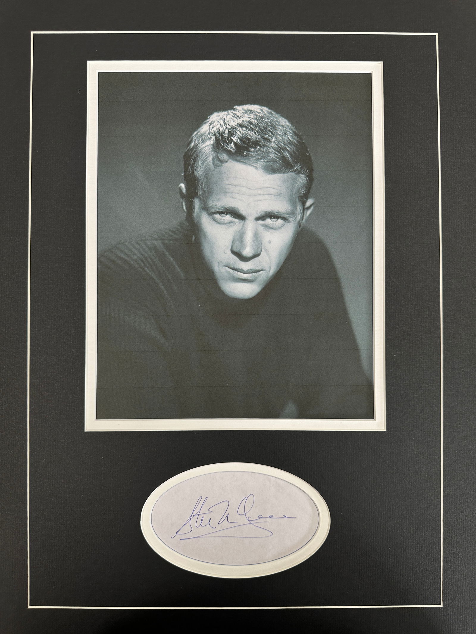 Steve McQueen Autographed Display W/COA (1 of 2)