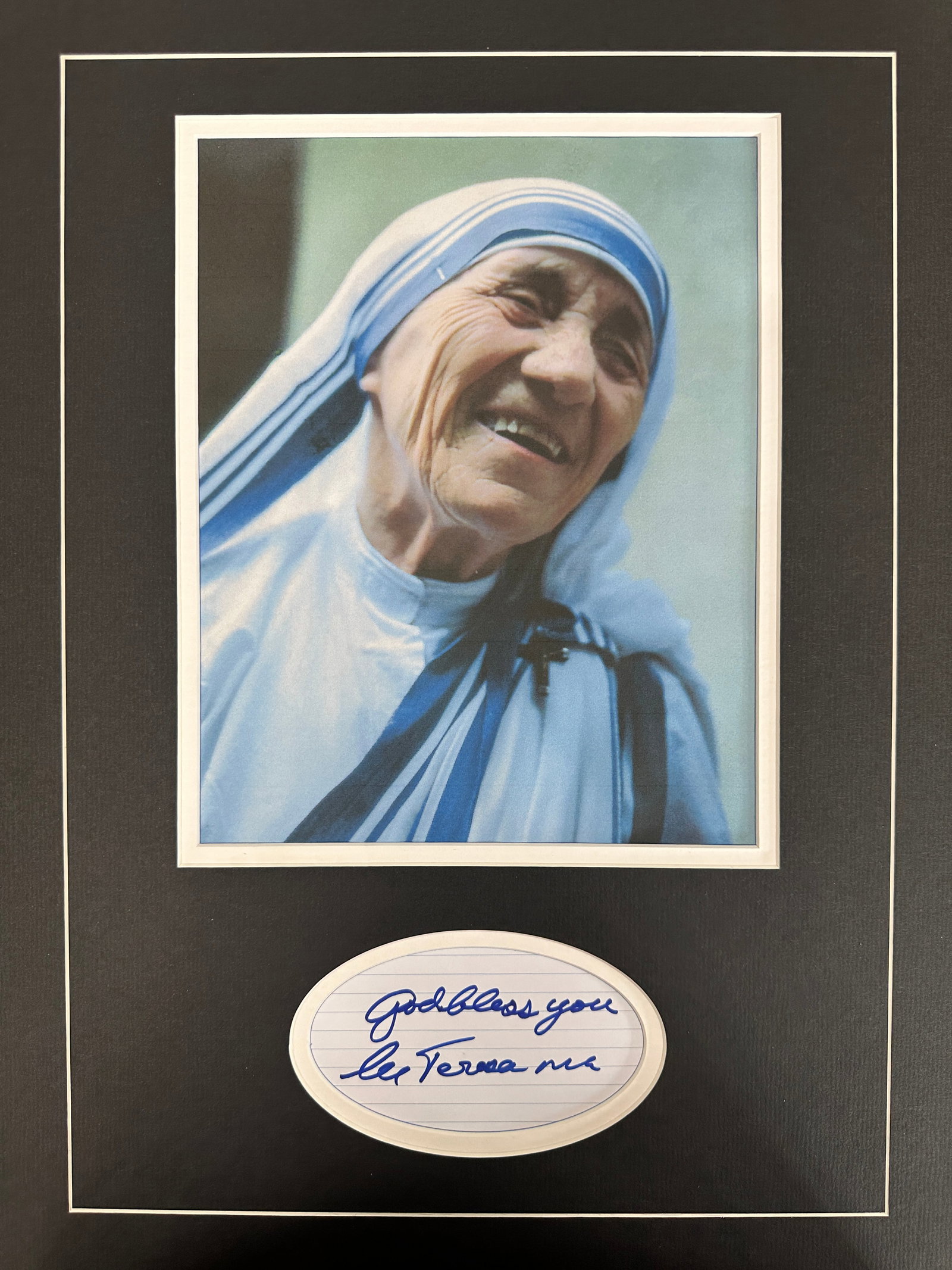 Mother Tersea Autographed Display W/COA (1 of 2)